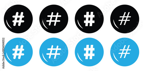 Hashtag icon vector design and illustration, graphic design.