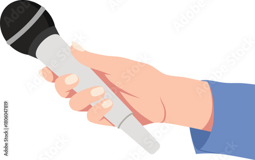 Hand Holding Microphone for Interview or Public Speaking