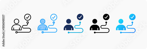 Task Routing icon set multiple style collection