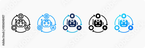 Adaptive Assistant icon set multiple style collection