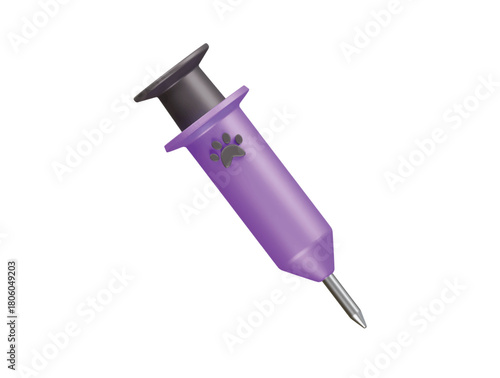 animal vaccine icon 3d illustration render