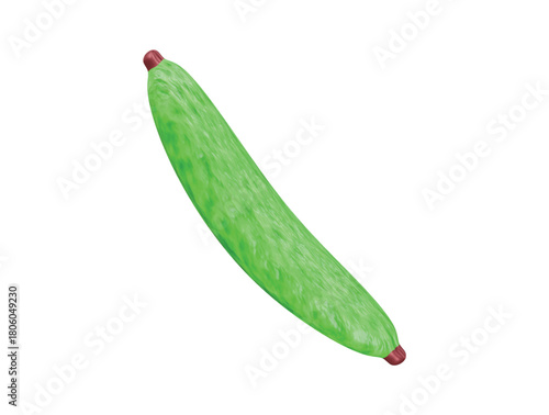 green beans icon 3d illustration render
