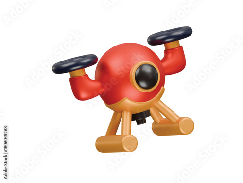 firefighter drone icon 3d illustration render
