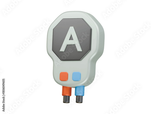 ammeter icon 3d illustration render