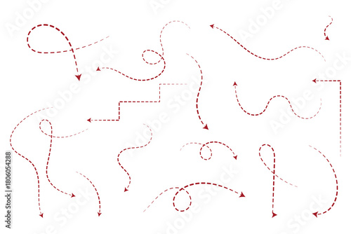 Dashed Arrow Line Styles for Diagrams and Design Flow