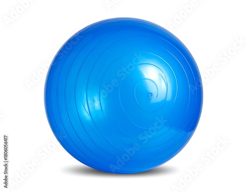 Large, bright blue exercise ball, perfect for fitness, yoga, and physical therapy
