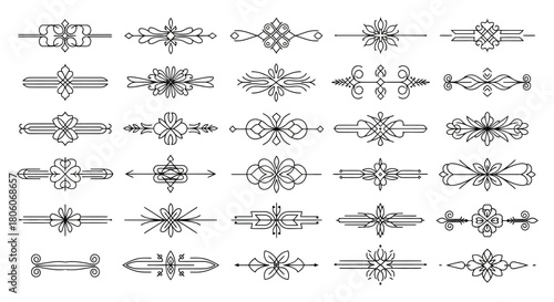Elegant Decorative Divider Elements Vector Illustrations for Design Projects