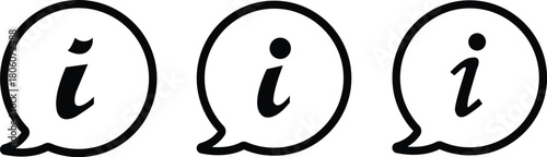 Set of Information icon collection. Info point Icon black. Vector Illustration