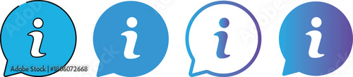 Info icons set. Information icon on isolated on white background. Black info button. Info symbol. Vector