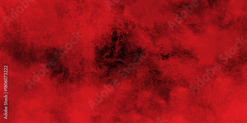 Dark abstract background with red grunge effect background. red velvet grunge texture fantasy smooth watercolor painted art design. Dark elegant red shades aquarelle paint	