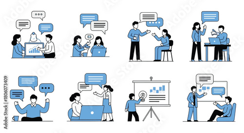Effective Communication and Collaboration in Business Illustrated Concepts and Teamwork Scenarios