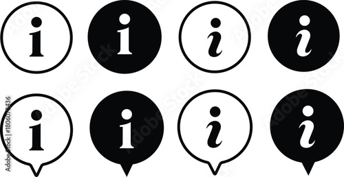 information icon set. info button. info symbol flat style. Information icon collection. Info icons Info Point Icon Black. Help Logo. Info simple set vector icon. Info Sign Icon. info sign, information