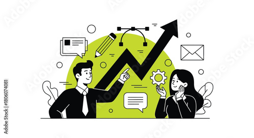 Business Growth and Development A Team's Strategy for Success with Charts and Graphs