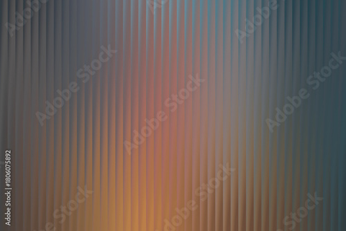 A textured abstract background features vertical ribbed lines with a gradient of soft blues, grays, and warm orange tones, creating a diffused and atmospheric visual effect.