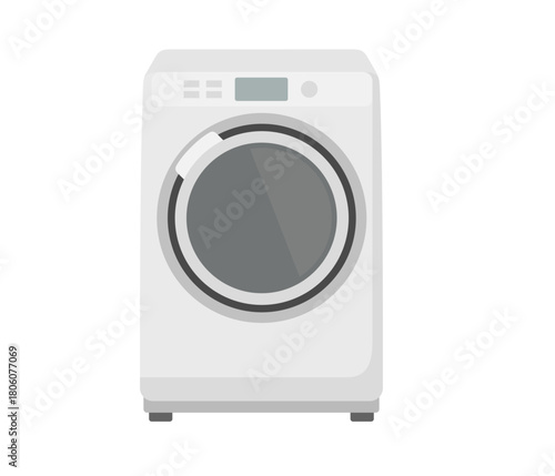 洗濯機,フラットイラスト