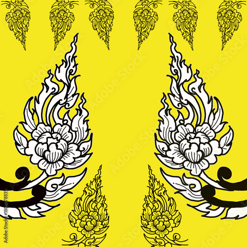 Fotografija Design fabric patterns decorated with line​ Thai