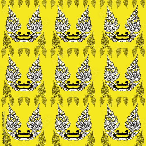 Tapeta seamless pattern with yellow flowers