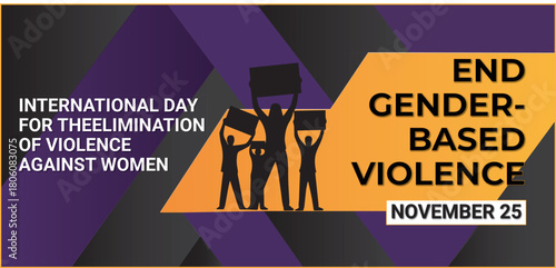 International Day for the Elimination of Violence Against Women - End Gender-Based Violence Banner