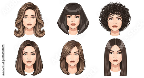 Diverse Womens Hairstyles A Collection of Modern Looks.