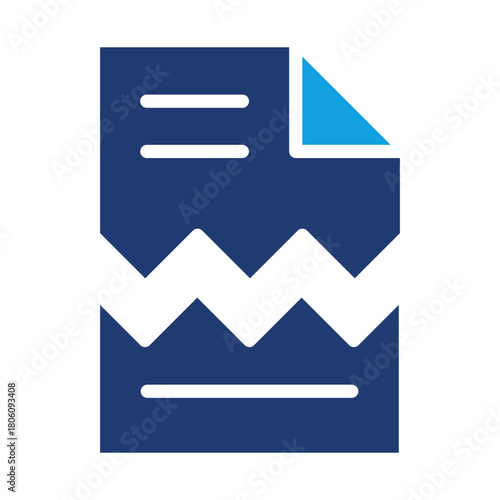 Corrupted File Blue Color Icon