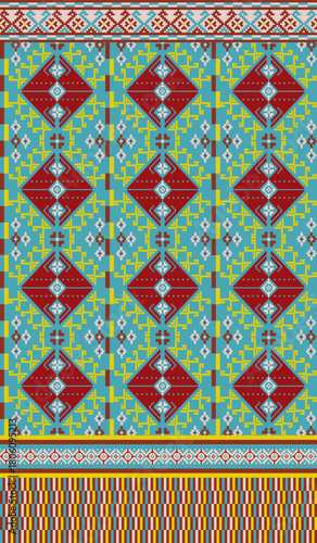 beautiful pixel tribal pattern inspired by each native pixel fabric like wayuu African native American southeast Asian traditional textile Thai silk pattern Aborigine Australian and Columbian fabric