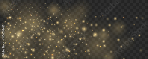 Vector gold dust flows in smooth radiant waves. Its gradient particles shimmer with refined metallic glow. The elegant shine adds a luxurious design tone.