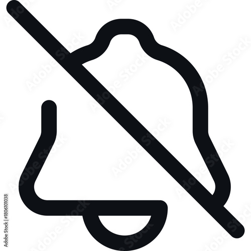 Black Mute Notification Icon