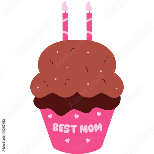 Cupcake Mother's Day Illustration