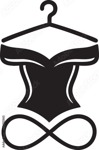 Corset on hanger with infinity symbol