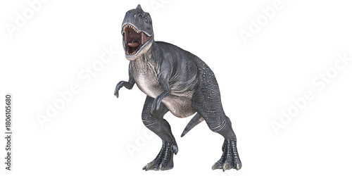 Ferocious Tyrannosaurus rex roaring.