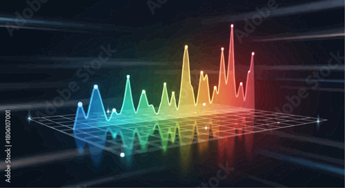 cœur, vague, bruit, cardiogramme, pouls, graphe, musique, diriger, battre, ligne, pulsation, medicales, but égalisateur, numérique, audio, technologie, fréquence, illustration, médecine, lumière, ordi