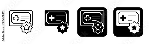 Insurance Icon Line and Black Fill Style Collection