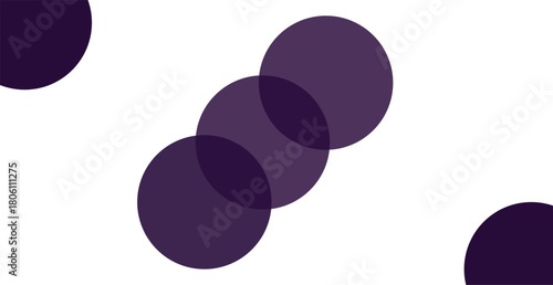 Abstract purple background with colorful vector circles, bright pink bubble elements, and light texture art design