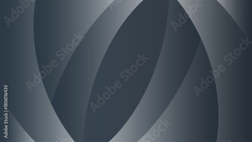 Abstract black and white background design with light, smooth curve, line, and wave illustration vector pattern