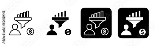 Conversion Icon Line and Black Fill Style Collection