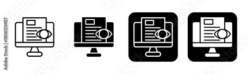 Impression Icon Line and Black Fill Style Collection