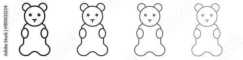 Gummy bear icon. Simple graphic element set