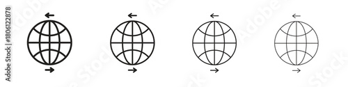 Import-export icon. Simple graphic element set