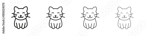 Kitten icon. Simple graphic element set