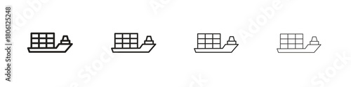Logistic Ship icon. Simple graphic element set