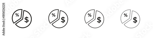 Margin icon. Simple graphic element set