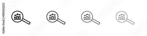 Market research icon. Simple graphic element set