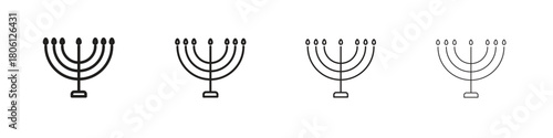 Menorah icon. Simple graphic element set