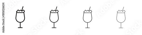 Milkshake icon. Simple graphic element set