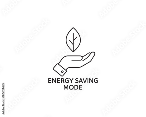 Energy Saving Mode icon vector design illustration.