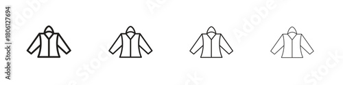 Nylon jacket icon. Simple graphic element set