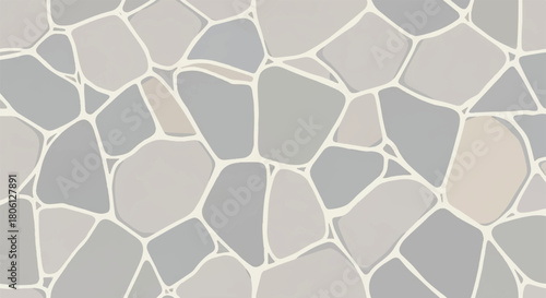 Seamless Irregular Stone Mosaic or Pavement Texture, Natural Flooring and Wall Background