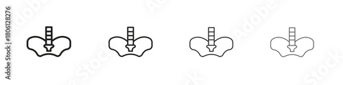Pelvic area icon. Simple graphic element set