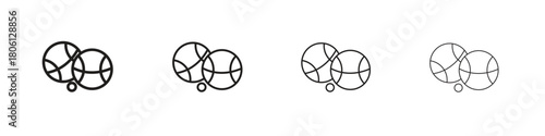 Petanque icon. Simple graphic element set