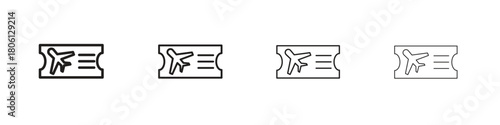Plane Ticket icon. Simple graphic element set